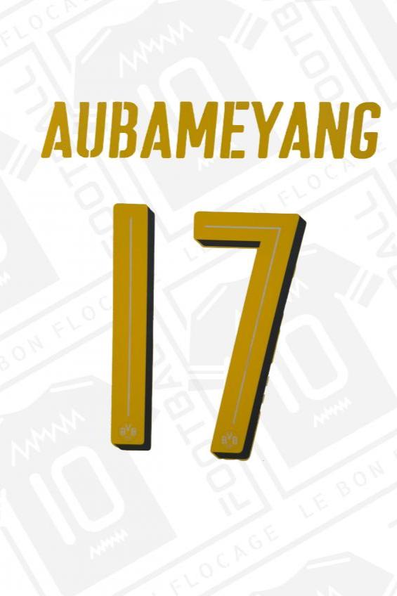Official Printing - Dortmund, Aubameyang, 2017/2018, Away
