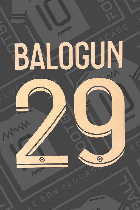Official flocking - Monaco, Balogun, 2023/2024, home