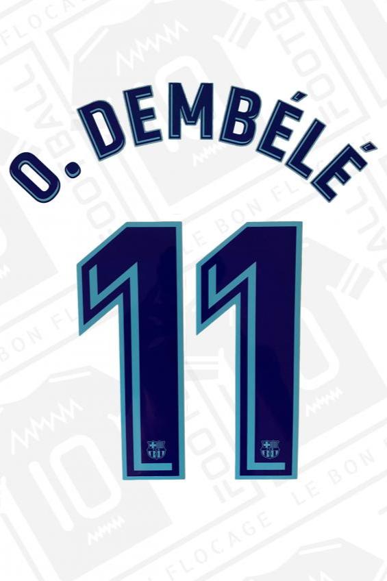 Impresión oficial - Barcelona, Dembélé, 2016/2017, Visitante, Azul