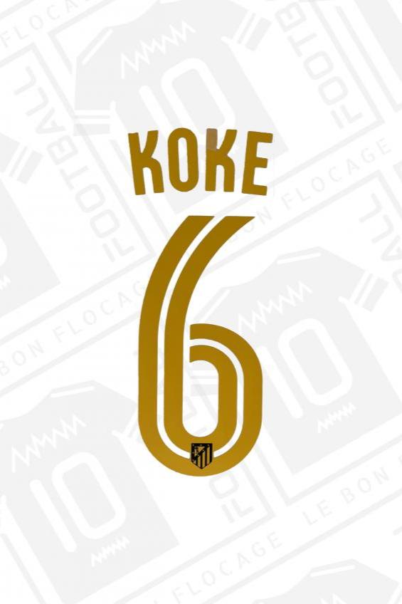 Flocage officiel - Atlético, Koke, 2016/2017, extérieur