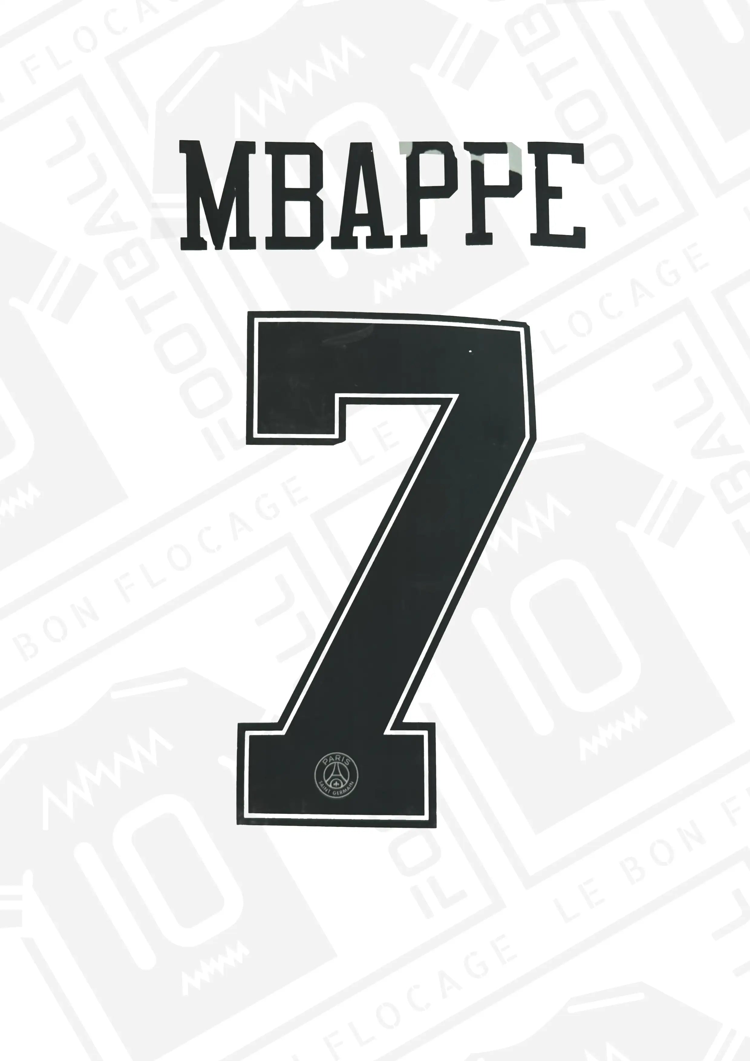 Flocage Officiel PSG Mbappé 7 Away Adulte 2018/2019 Flocage Officiel PSG Mbappé 7 Away Adulte 2018/2019