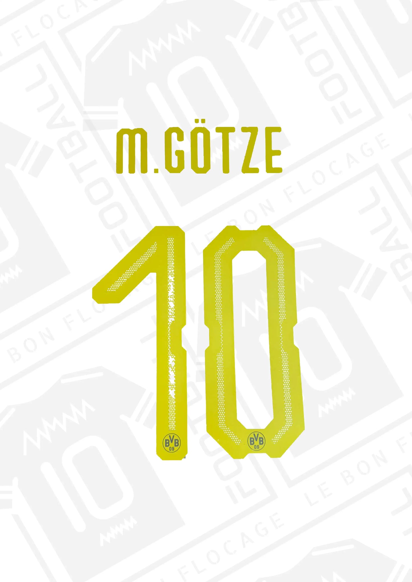 Flocage officiel - Dortmund, Gotze, 2018/2019, extérieur/ third