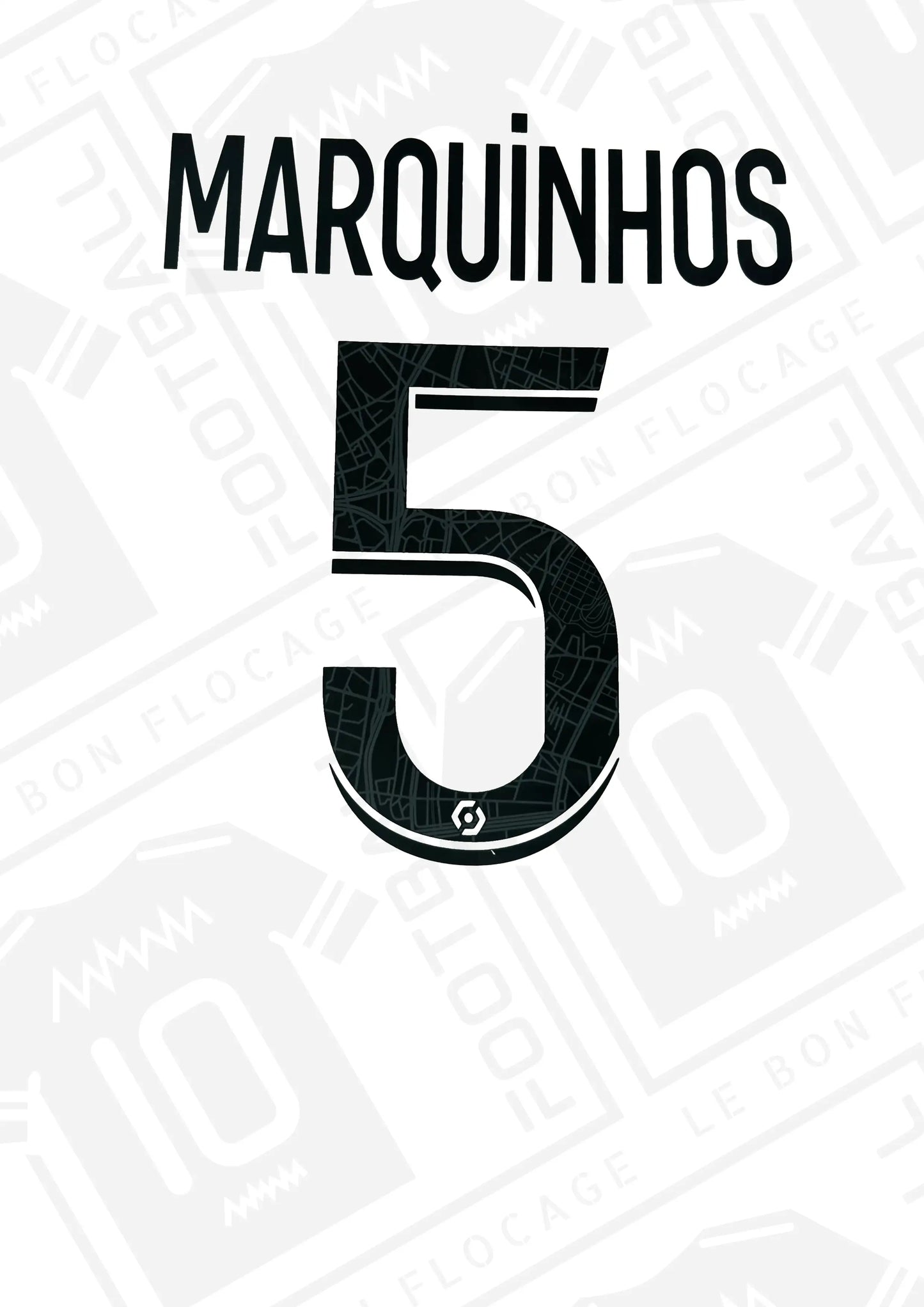 Flocage officiel - PSG, Marquinhos, 2022/2023, extérieur