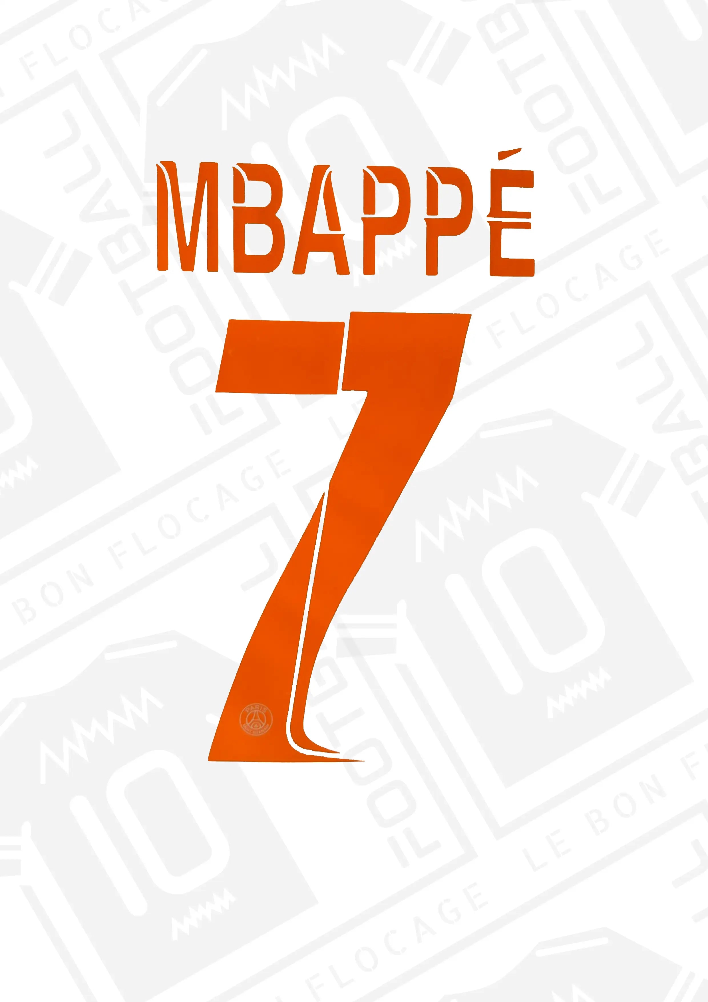 Flocage home PSG Ligue 1 MBAPPÉ #7 2023/24 Flocage home PSG Ligue 1 MBAPPÉ #7 2023/24