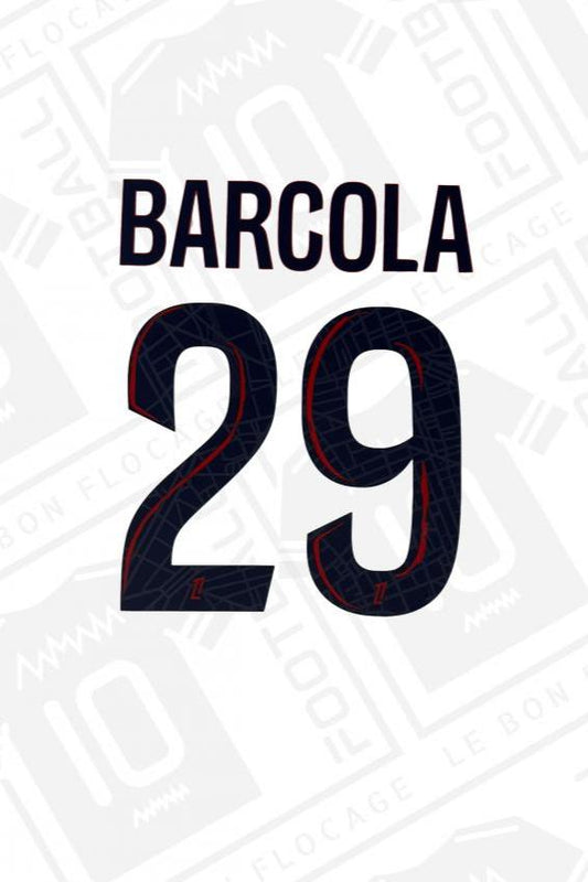 Flocage officiel - PSG, Barcola, 2024/2025, extérieur