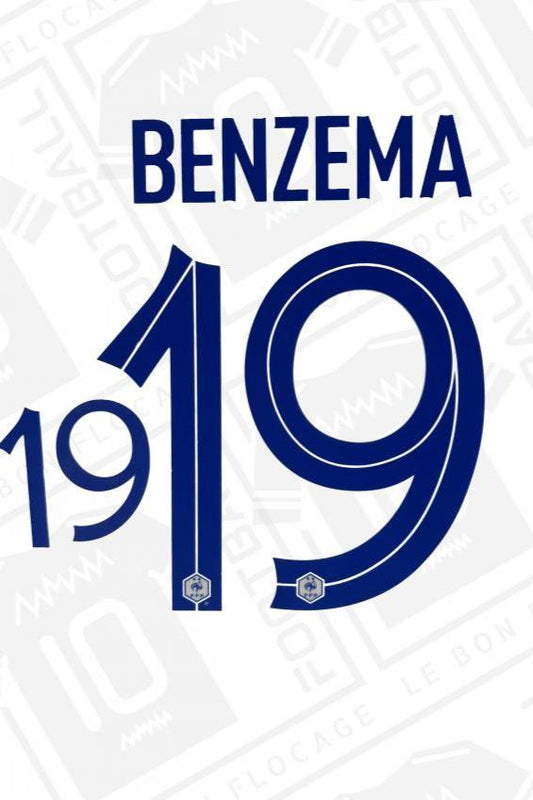 Flocage officiel - France, Benzema, 2022/2023, extérieur