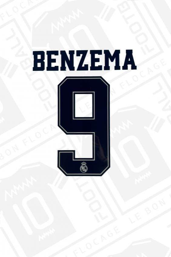 Flocage officiel - Real Madrid, Benzema, 2019/2020, extérieur