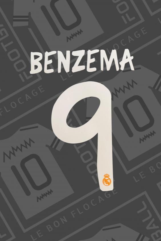 Flocage officiel - Real Madrid, Benzema, 2013/2014, extérieur