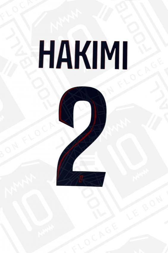 Flocage officiel - PSG, Hakimi, 2024/2025, extérieur