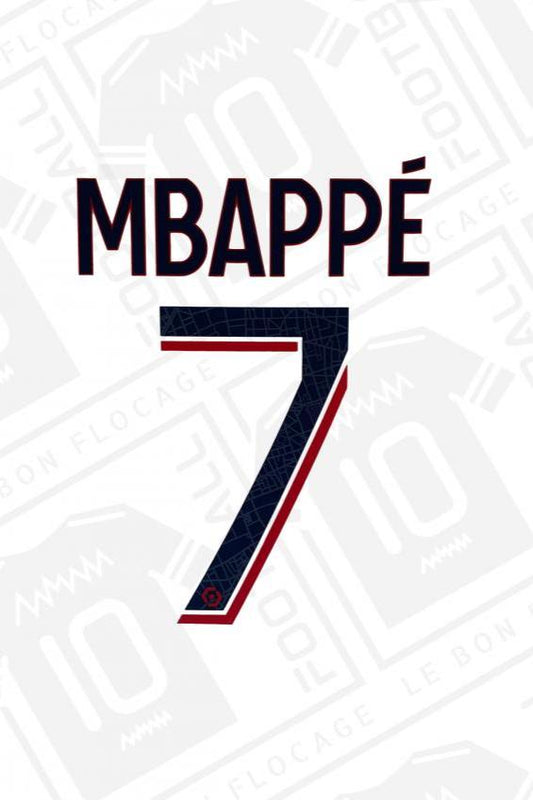 Flocage officiel - PSG, Mbappé, 2023/2024, domicile