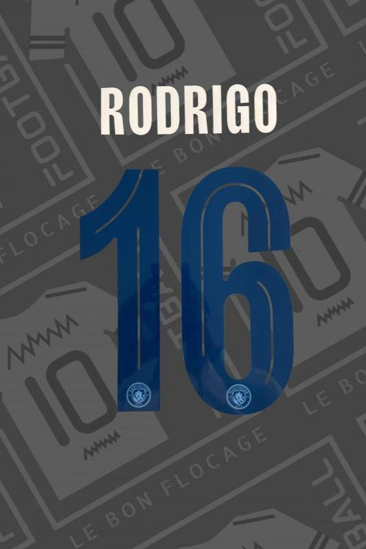 Flocage officiel - Manchester City, Rodrigo, 2023/2024, domicile