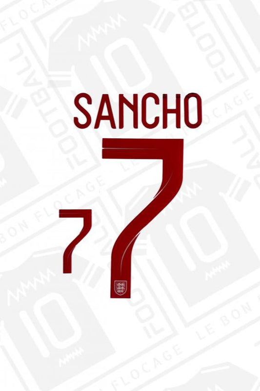 Flocage officiel - Angleterre, Sancho, 2018/2019, domicile