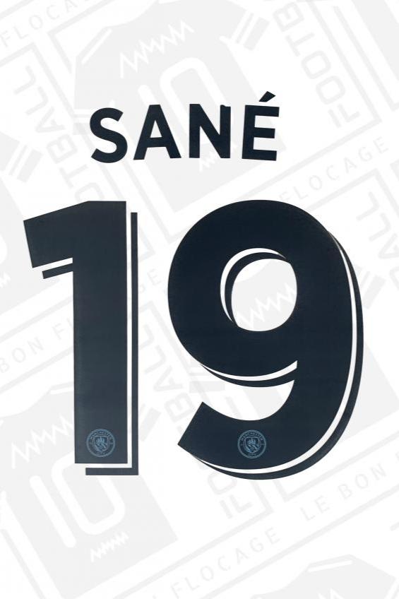 Flocage officiel - Manchester City, Sané, 2016/2017, domicile