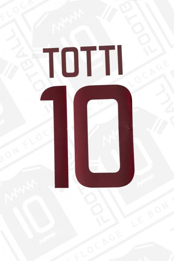 Flocage officiel - AS Roma, Totti, 2011/2012, extérieur