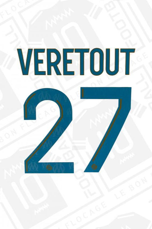 Flocage officiel - Marseille, Veretout, 2023/2024, domicile