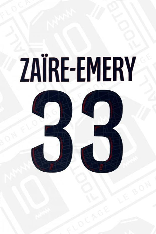 Flocage officiel - PSG, Zaire-Emery, 2024/2025, extérieur