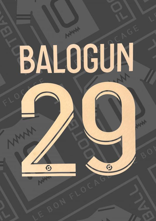 Flocage officiel - Monaco, Balogun, 2023/2024, domicile