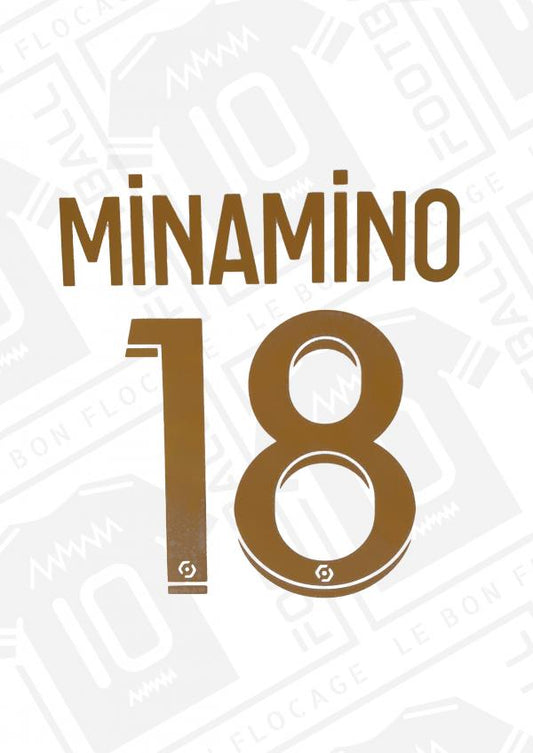 Flocage officiel - Monaco, Minamino, 2023/2024, extérieur