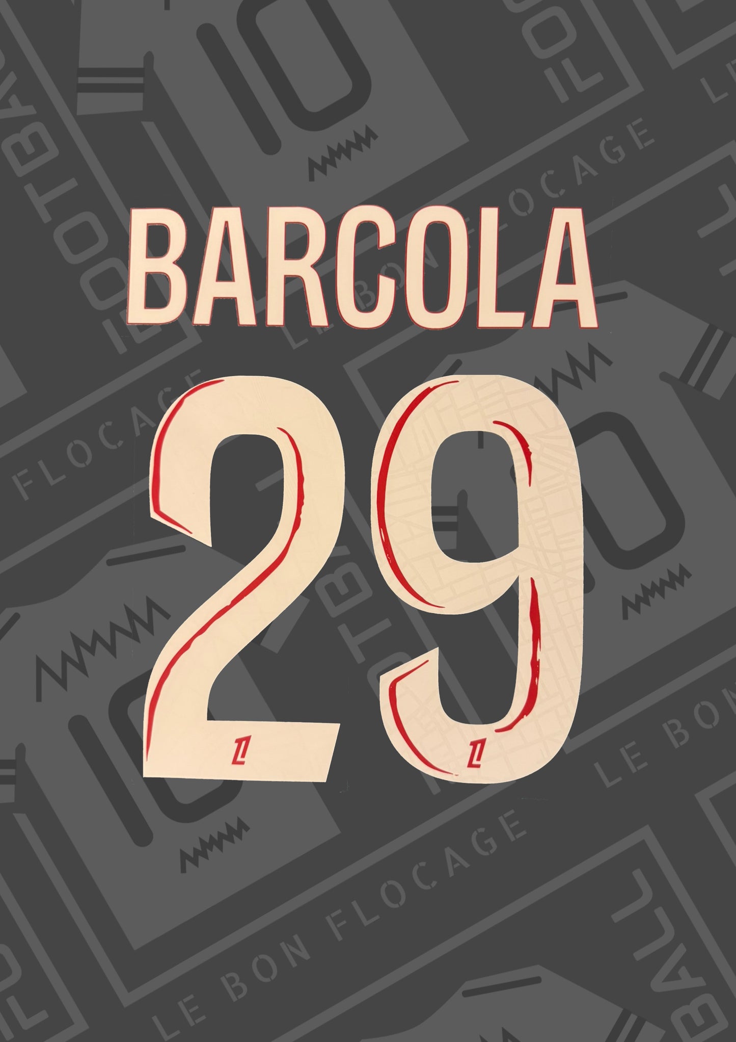 Flocage officiel - PSG, Barcola, 2024/2025, domicile