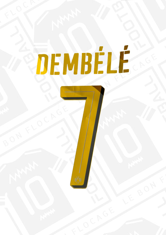 Flocage officiel - Dortmund, Dembélé, 2017/2018, extérieur