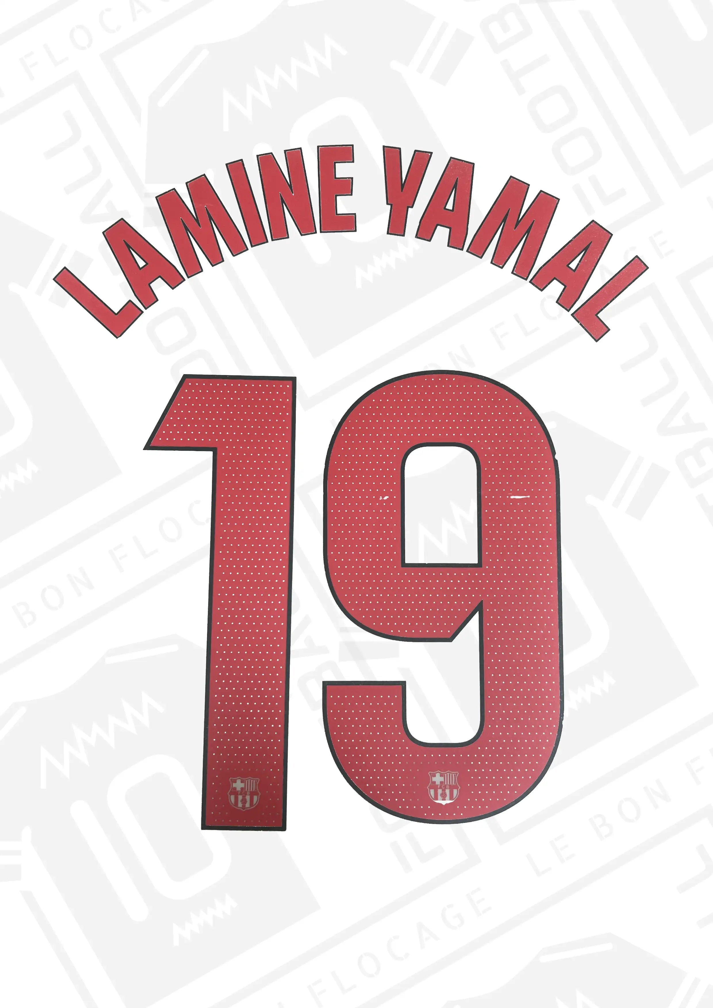 Flocage Officiel #19 LAMINE YAMAL Barcelone 2024 2025 Flocage Officiel #19 LAMINE YAMAL Barcelone 2024 2025