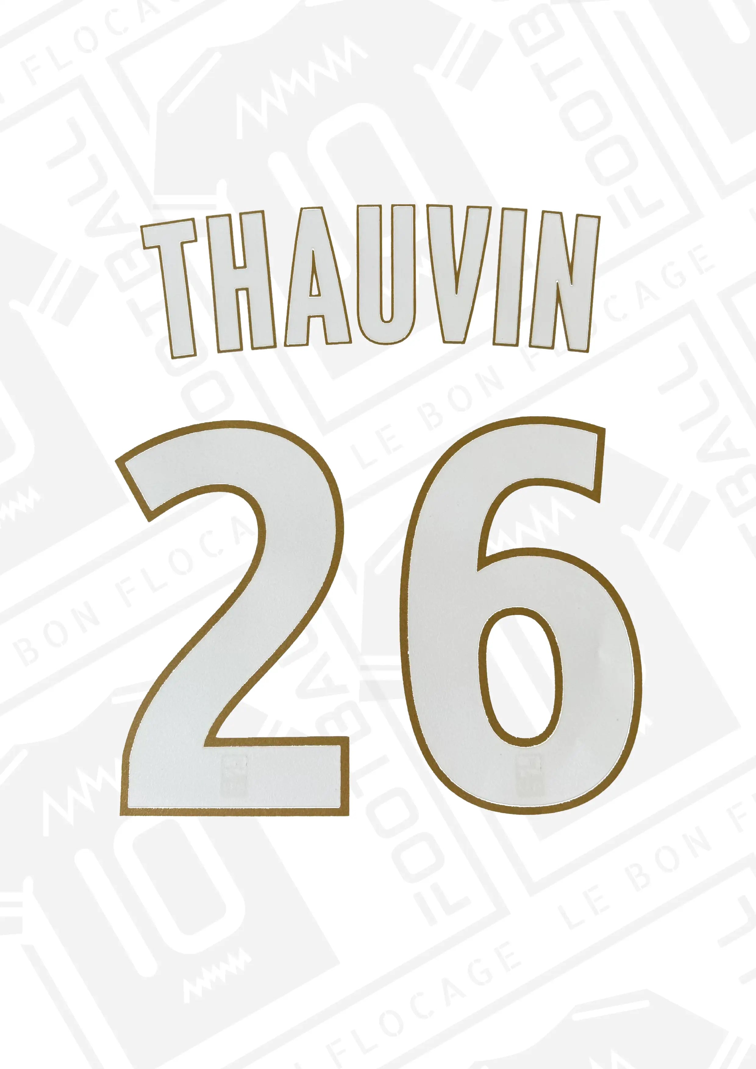 Flocage officiel - Marseille, Thauvin, 2018/2019, extérieur Flocage officiel - Marseille, Thauvin, 2018/2019, extérieur