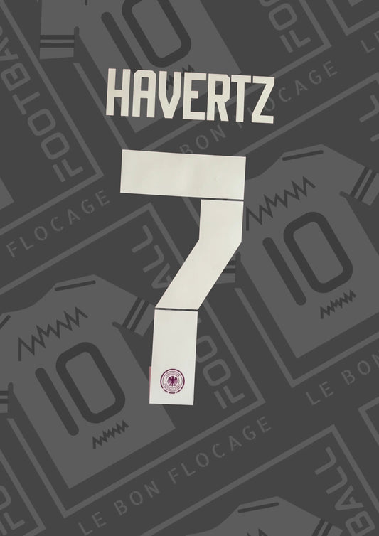Flocage officiel - Allemagne, Havertz, 2024, extérieur
