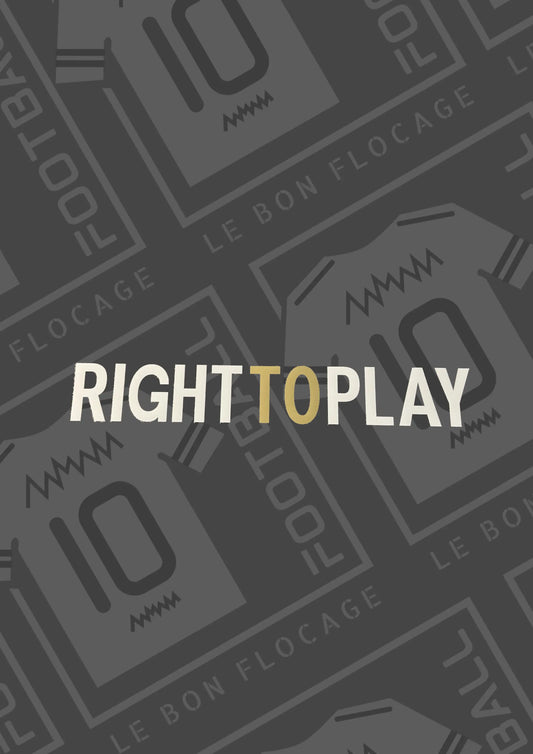 Flocage repro - Sponsor, Right To Play, blanc/ or