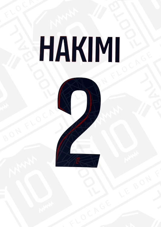 Flocage officiel - PSG, Hakimi, 2024/2025, extérieur