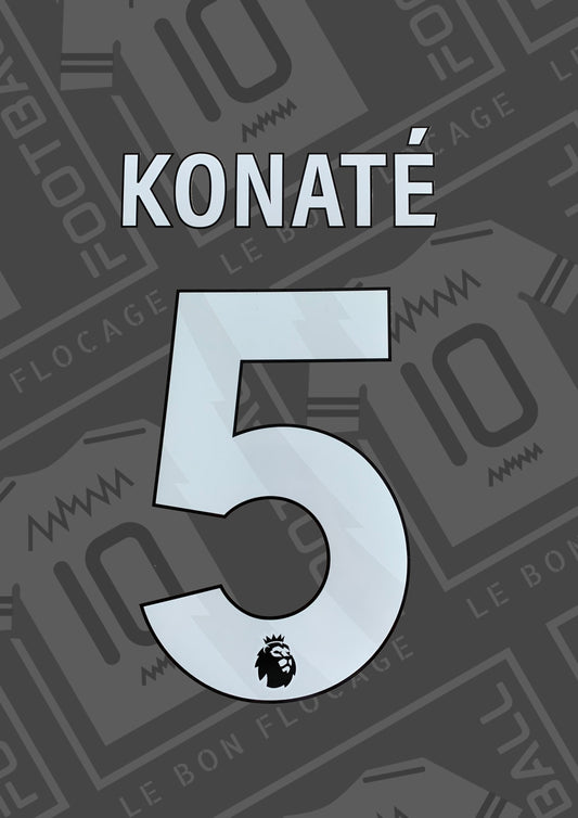 Flocage officiel - Liverpool, Konate, 2023/2024, domicile