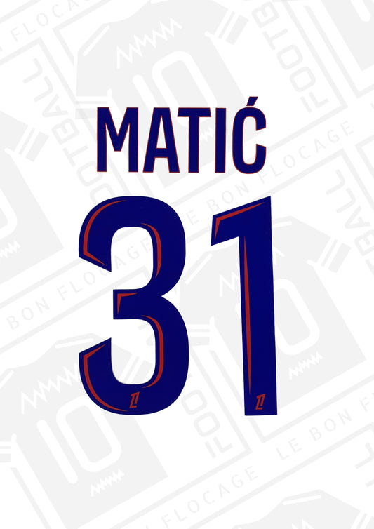 Flocage officiel - Lyon, Matic, 2024/2025, domicile