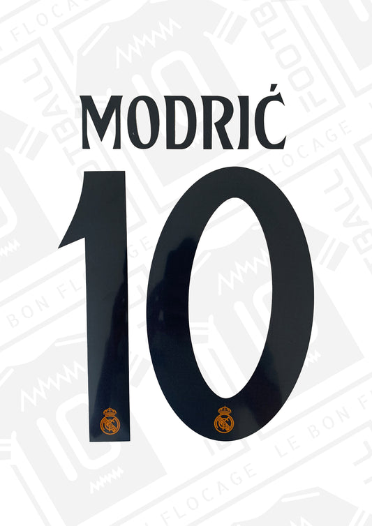 Flocage officiel - Real Madrid, Modric, 2024/2025, extérieur