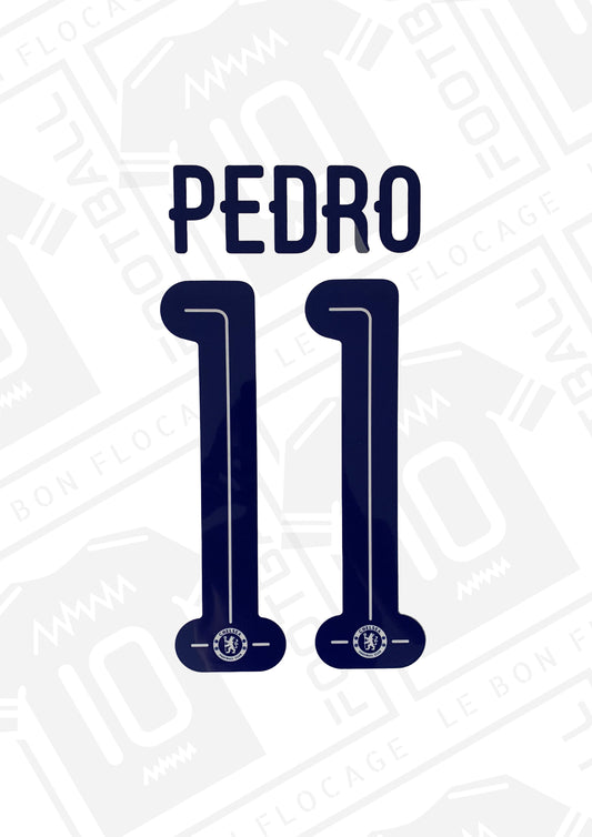 Flocage officiel - Chelsea, Pedro, 2015/2016, Extérieur, Bleu