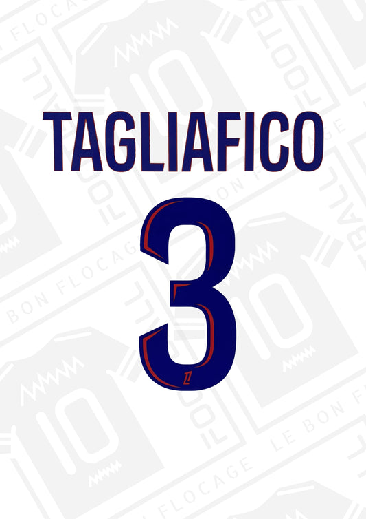 Flocage officiel - Lyon, Tagliafico, 2024/2025, domicile