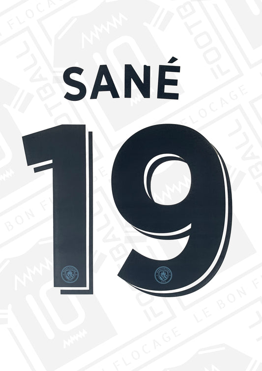 Flocage officiel - Manchester City, Sané, 2016/2017, domicile